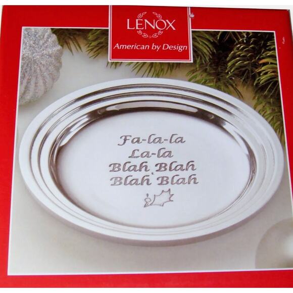 Lenox Other - Lenox "Fa La La La La Blah Blah Blah" Silver Tray